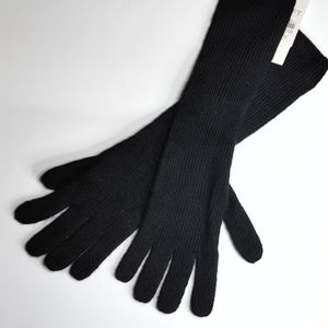 LOFT Ribbed Tech Long Gloves Black